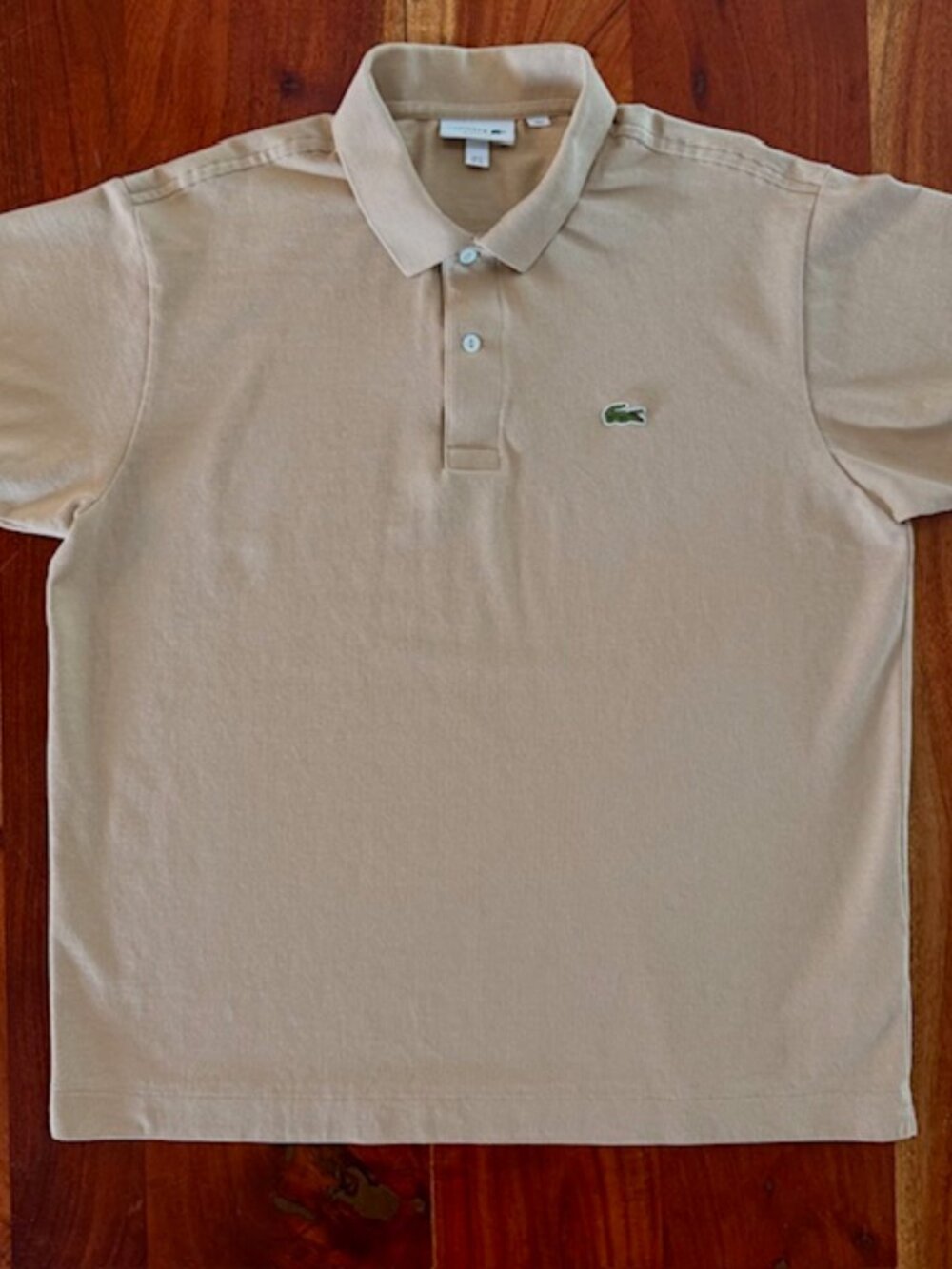 NWOT Legendary Lacoste L.12.12 Classic Fit Pique Polo in Viennese Tan - Mens XL